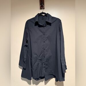 Shana Oversized boxy boyfriend button up blouse women’s xl